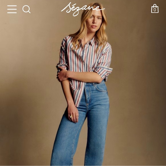 Sezane Max Shirt Button Down size 38 - Picture 2 of 15